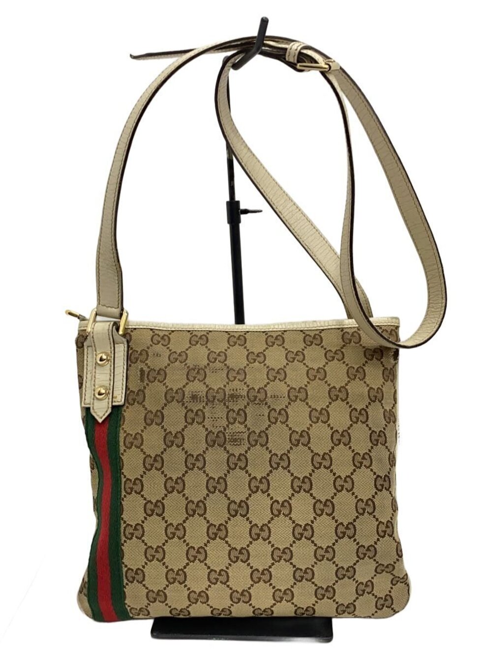 Gucci GG Canvas Jolicoeur Messenger Bag Web Brown